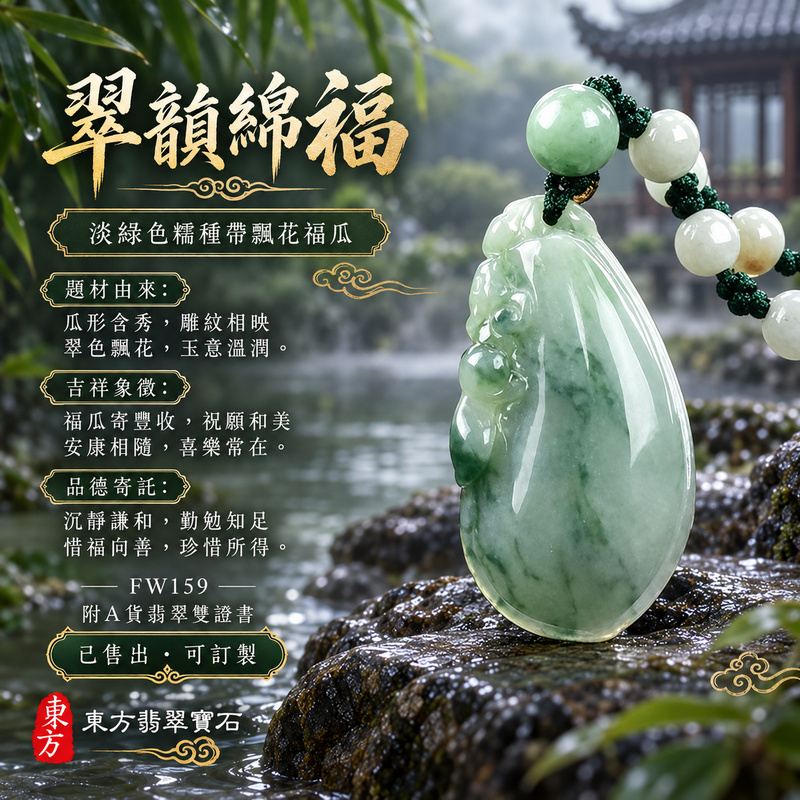 已售出可訂做|翡翠福瓜項鍊玉珮|福氣綿延・豐收圓滿・吉祥安泰|天然A貨翡翠・緬甸玉・糯種・淡綠色・帶飄花|福運連綿|福瓜玉珮・福瓜玉墜・福瓜吊墜・福瓜項鍊|FW159|客製化訂做福瓜玉珮、福瓜玉墜、福瓜吊墜、福瓜項鍊|附A貨翡翠雙證書 已售出可訂做|翡翠福瓜項鍊玉珮|福氣綿延・豐收圓滿・吉祥安泰|天然A貨翡翠・緬甸玉・糯種・淡綠色・帶飄花|福運連綿|福瓜玉珮・福瓜玉墜・福瓜吊墜・福瓜項鍊|FW159|客製化訂做福瓜玉珮、福瓜玉墜、福瓜吊墜、福瓜項鍊|附A貨翡翠雙證書