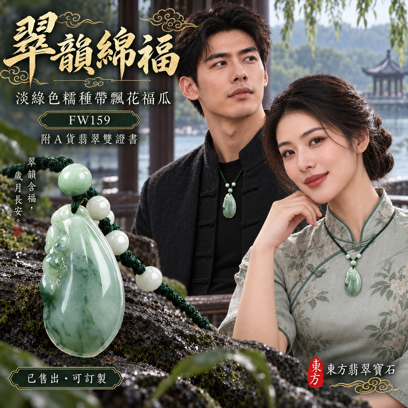 已售出可訂做|翡翠福瓜項鍊玉珮|福氣綿延・豐收圓滿・吉祥安泰|天然A貨翡翠・緬甸玉・糯種・淡綠色・帶飄花|福運連綿|福瓜玉珮・福瓜玉墜・福瓜吊墜・福瓜項鍊|FW159|客製化訂做福瓜玉珮、福瓜玉墜、福瓜吊墜、福瓜項鍊|附A貨翡翠雙證書 已售出可訂做|翡翠福瓜項鍊玉珮|福氣綿延・豐收圓滿・吉祥安泰|天然A貨翡翠・緬甸玉・糯種・淡綠色・帶飄花|福運連綿|福瓜玉珮・福瓜玉墜・福瓜吊墜・福瓜項鍊|FW159|客製化訂做福瓜玉珮、福瓜玉墜、福瓜吊墜、福瓜項鍊|附A貨翡翠雙證書