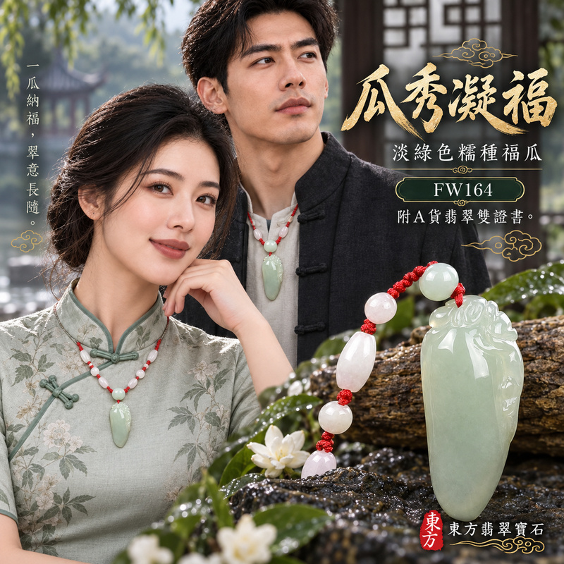 翡翠福瓜項鍊玉珮|福氣綿延・豐收圓滿・吉祥安泰|天然A貨翡翠・緬甸玉・糯種・淡綠色|福運連綿|福瓜玉珮・福瓜玉墜・福瓜吊墜・福瓜項鍊|FW164|客製化訂做福瓜玉珮、福瓜玉墜、福瓜吊墜、福瓜項鍊|附A貨翡翠雙證書 翡翠福瓜項鍊玉珮|福氣綿延・豐收圓滿・吉祥安泰|天然A貨翡翠・緬甸玉・糯種・淡綠色|福運連綿|福瓜玉珮・福瓜玉墜・福瓜吊墜・福瓜項鍊|FW164|客製化訂做福瓜玉珮、福瓜玉墜、福瓜吊墜、福瓜項鍊|附A貨翡翠雙證書