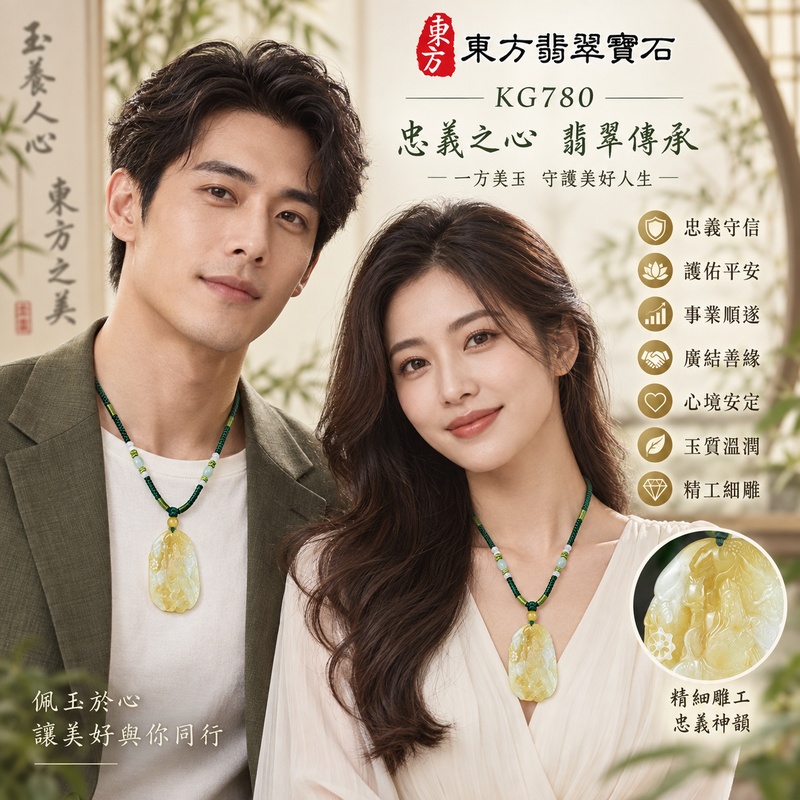 翡翠關公項鍊玉珮|關聖帝君立身凝威・守義進祿・福業綿長|A貨翡翠黃白青潤玉色・柔透雅緻・祥紋隨形薄雕|緬甸玉關公玉墜・關公牌玉珮KG780|客製化訂做各式翡翠關公吊墜玉珮項鍊|附A貨翡翠雙證書2 翡翠關公項鍊玉珮|關聖帝君立身凝威・守義進祿・福業綿長|A貨翡翠黃白青潤玉色・柔透雅緻・祥紋隨形薄雕|緬甸玉關公玉墜・關公牌玉珮KG780|客製化訂做各式翡翠關公吊墜玉珮項鍊|附A貨翡翠雙證書2