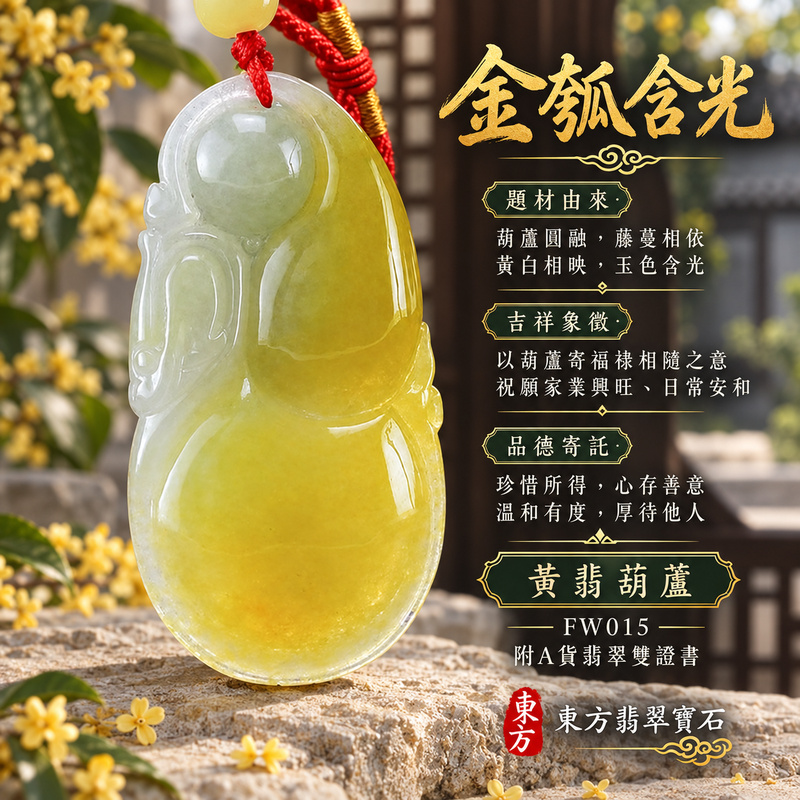 已售出可訂做｜翡翠葫蘆項鍊玉珮｜福祿相隨・平安吉祥・家業興旺｜天然A貨翡翠・緬甸玉・黃翡｜葫蘆有福｜葫蘆玉珮・葫蘆玉墜・葫蘆吊墜・葫蘆項鍊｜FW015｜客製化訂做葫蘆玉珮、葫蘆玉墜、葫蘆吊墜、葫蘆項鍊｜附A貨翡翠雙證書