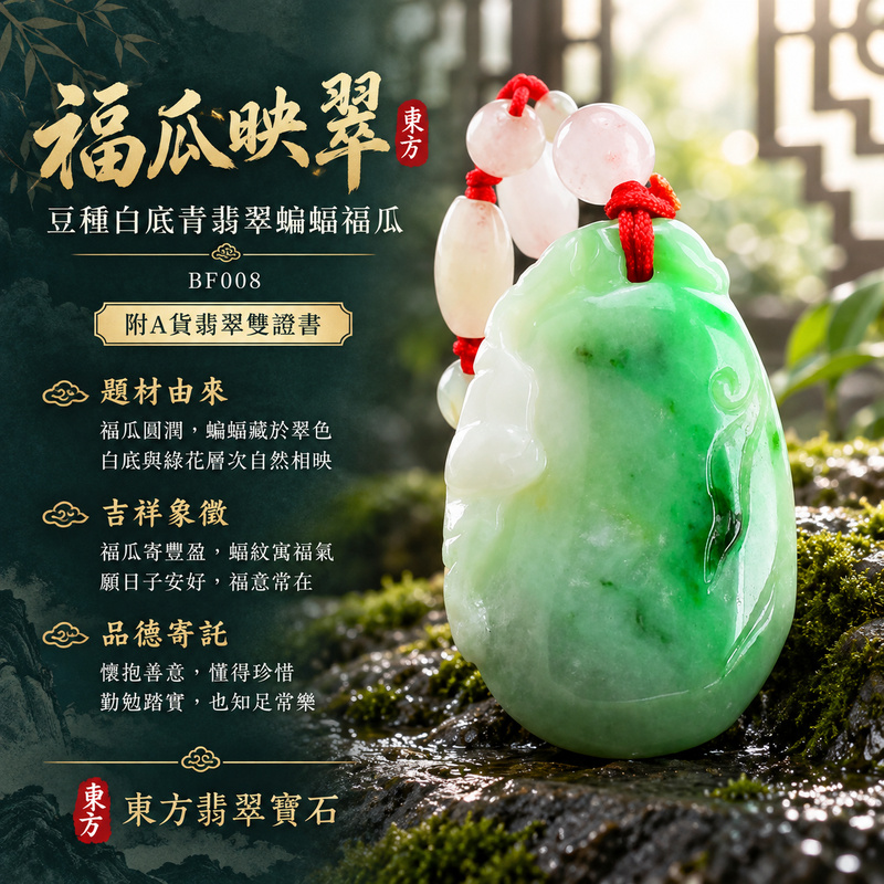已售出可訂做|翡翠蝙蝠項鍊玉珮|福氣臨門・招財納福・吉祥相隨|天然A貨翡翠・緬甸玉・豆種・白底青|福瓜與蝙蝠,福滿乾坤|蝙蝠玉珮・蝙蝠玉墜・蝙蝠吊墜・蝙蝠項鍊|BF008|客製化訂做蝙蝠玉珮、蝙蝠玉墜、蝙蝠吊墜、蝙蝠項鍊|附A貨翡翠雙證書 已售出可訂做|翡翠蝙蝠項鍊玉珮|福氣臨門・招財納福・吉祥相隨|天然A貨翡翠・緬甸玉・豆種・白底青|福瓜與蝙蝠,福滿乾坤|蝙蝠玉珮・蝙蝠玉墜・蝙蝠吊墜・蝙蝠項鍊|BF008|客製化訂做蝙蝠玉珮、蝙蝠玉墜、蝙蝠吊墜、蝙蝠項鍊|附A貨翡翠雙證書