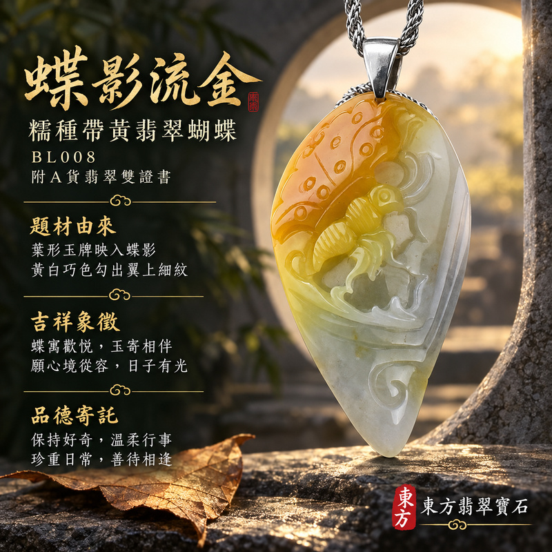 翡翠蝴蝶項鍊玉珮|翩然自在・美好相伴・福氣綿長|天然A貨翡翠・緬甸玉・糯種・黃翡翠・帶黃翡|招財蝶|蝴蝶玉珮・蝴蝶玉墜・蝴蝶吊墜・蝴蝶項鍊|BL008|客製化訂做蝴蝶玉珮、蝴蝶玉墜、蝴蝶吊墜、蝴蝶項鍊|附A貨翡翠雙證書 翡翠蝴蝶項鍊玉珮|翩然自在・美好相伴・福氣綿長|天然A貨翡翠・緬甸玉・糯種・黃翡翠・帶黃翡|招財蝶|蝴蝶玉珮・蝴蝶玉墜・蝴蝶吊墜・蝴蝶項鍊|BL008|客製化訂做蝴蝶玉珮、蝴蝶玉墜、蝴蝶吊墜、蝴蝶項鍊|附A貨翡翠雙證書