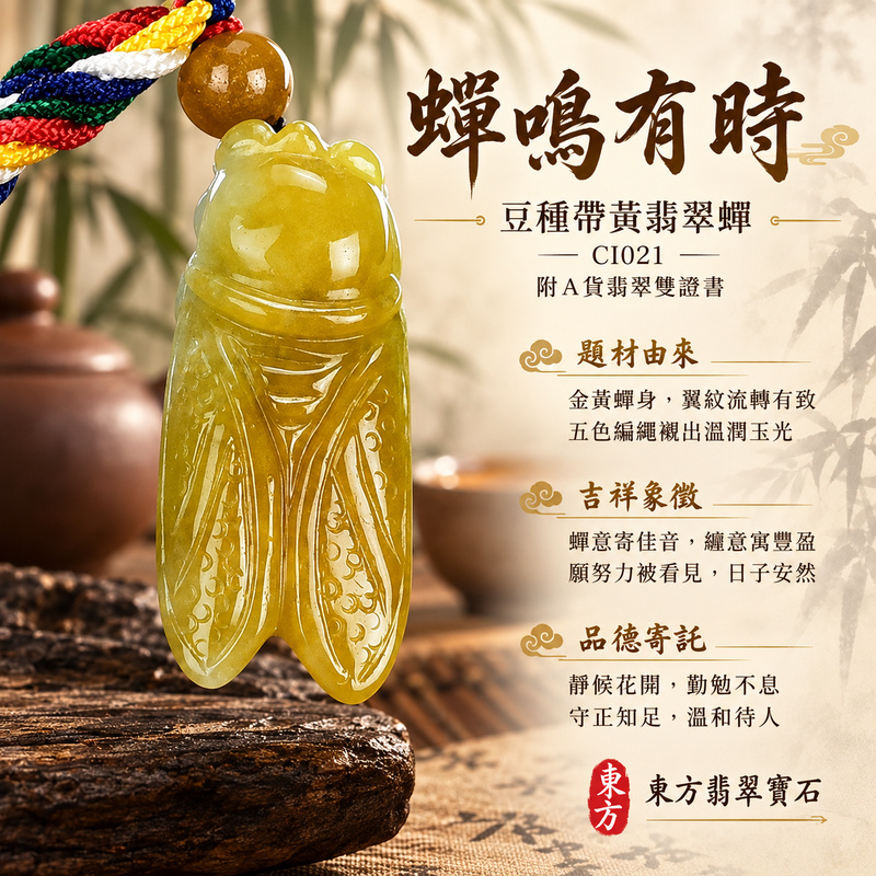 翡翠蟬項鍊玉珮|一鳴驚人・清雅自勵・前程順遂|天然A貨翡翠・緬甸玉・豆種・黃翡翠・帶黃翡|腰纏萬貫|蟬玉珮・蟬玉墜・蟬吊墜・蟬項鍊|CI021|客製化訂做蟬玉珮、蟬玉墜、蟬吊墜、蟬項鍊|附A貨翡翠雙證書 翡翠蟬項鍊玉珮|一鳴驚人・清雅自勵・前程順遂|天然A貨翡翠・緬甸玉・豆種・黃翡翠・帶黃翡|腰纏萬貫|蟬玉珮・蟬玉墜・蟬吊墜・蟬項鍊|CI021|客製化訂做蟬玉珮、蟬玉墜、蟬吊墜、蟬項鍊|附A貨翡翠雙證書