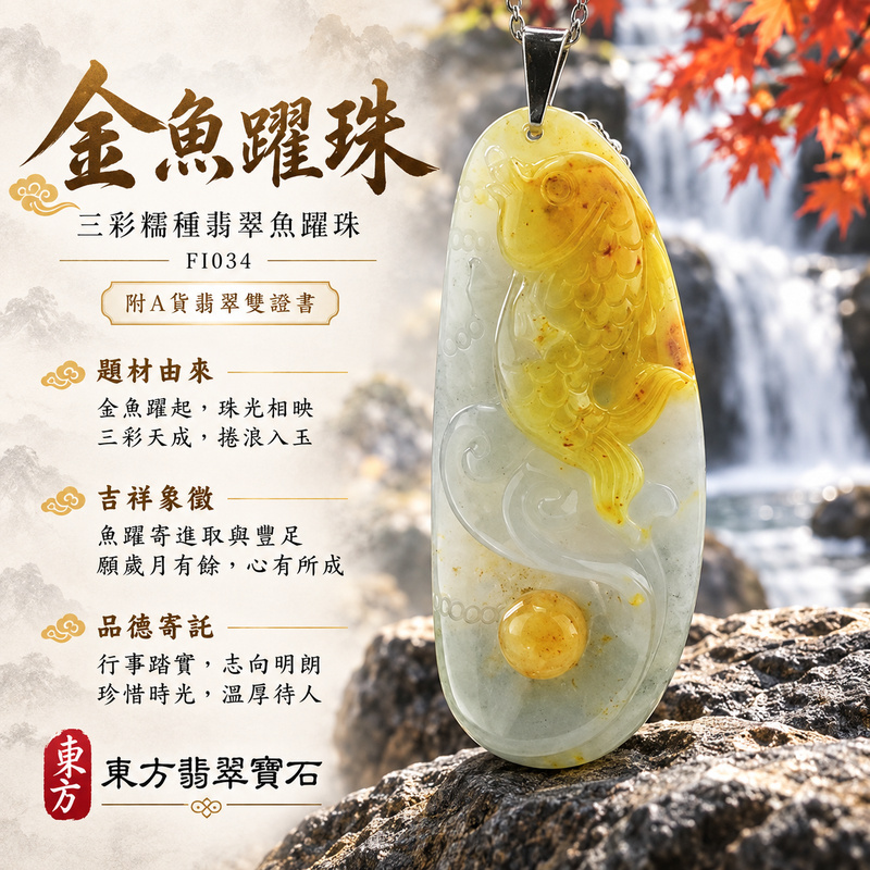 翡翠魚項鍊玉珮|年年有餘・富足圓滿・吉祥順遂|天然A貨翡翠・緬甸玉・糯種・三彩|魚躍珠、魚獻寶|魚玉珮・魚玉墜・魚吊墜・魚項鍊|FI034|客製化訂做魚玉珮、魚玉墜、魚吊墜、魚項鍊|附A貨翡翠雙證書 翡翠魚項鍊玉珮|年年有餘・富足圓滿・吉祥順遂|天然A貨翡翠・緬甸玉・糯種・三彩|魚躍珠、魚獻寶|魚玉珮・魚玉墜・魚吊墜・魚項鍊|FI034|客製化訂做魚玉珮、魚玉墜、魚吊墜、魚項鍊|附A貨翡翠雙證書