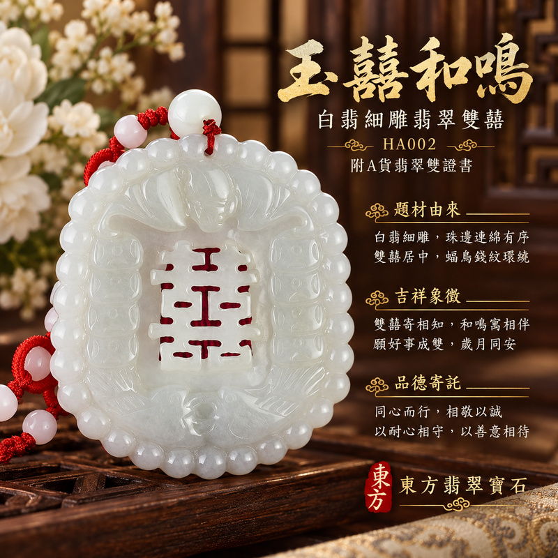已售出可訂做|翡翠雙囍項鍊玉珮|雙喜臨門・良緣和合・美滿圓融|天然A貨翡翠・緬甸玉・白翡|雙囍臨門|雙囍玉珮・雙囍玉墜・雙囍吊墜・雙囍項鍊|HA002|客製化訂做雙囍玉珮、雙囍玉墜、雙囍吊墜、雙囍項鍊|附A貨翡翠雙證書 已售出可訂做|翡翠雙囍項鍊玉珮|雙喜臨門・良緣和合・美滿圓融|天然A貨翡翠・緬甸玉・白翡|雙囍臨門|雙囍玉珮・雙囍玉墜・雙囍吊墜・雙囍項鍊|HA002|客製化訂做雙囍玉珮、雙囍玉墜、雙囍吊墜、雙囍項鍊|附A貨翡翠雙證書