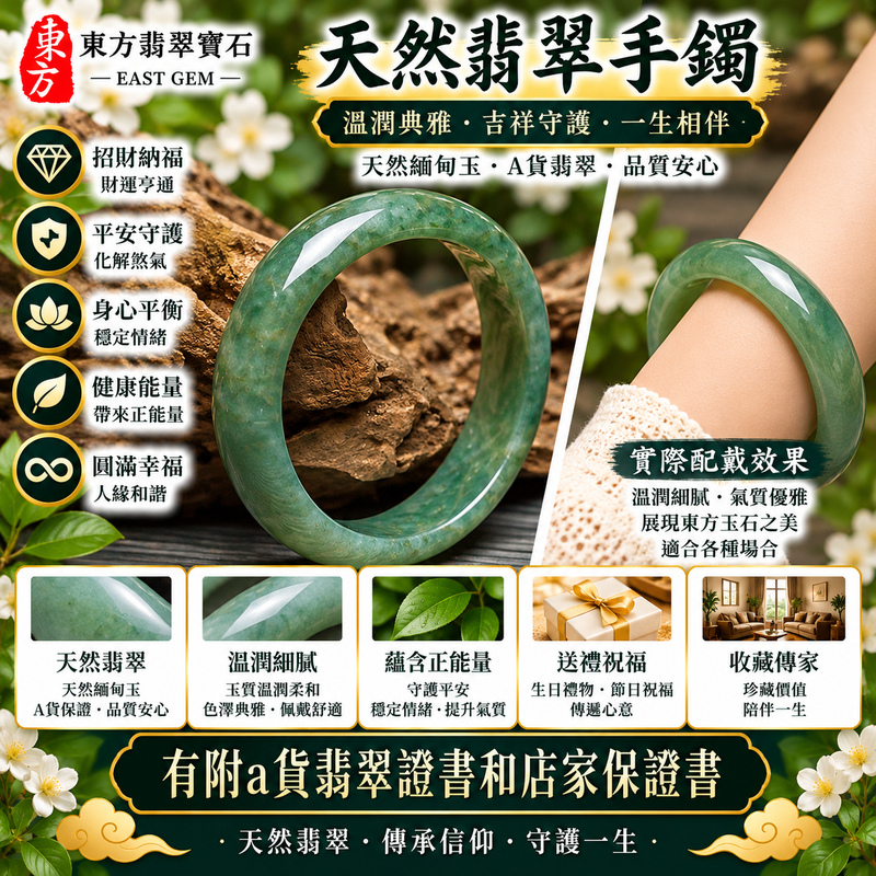 【A貨淺綠色油青翡翠手鐲｜天然緬甸玉翡翠玉鐲、淺綠色油青圓鐲19、些微透光、天然翠色柔和內斂、油潤質感古典雅緻、平安圓滿、吉祥如意、福氣相伴】天然油青翡翠玉鐲手鐲，淺綠色天然玉色清新淡雅，融合油青翡翠沉穩內斂的色彩特色，整體呈現柔和油潤、含蓄古典的視覺質感，玉質自然溫潤並帶些微透光感，展現天然緬甸翡翠清雅柔美、沉靜耐看且富有東方韻味的玉石特色，經典圓鐲線條圓潤流暢，傳統寓意平安圓滿、吉祥如意、順心安康、招福納祥、幸福美滿、福氣相伴，適合日常佩戴、祝福送禮與翡翠收藏；圓鐲19，OG007，可客製化訂做各種緬甸玉手鐲、翡翠玉鐲，附A貨翡翠雙證書2