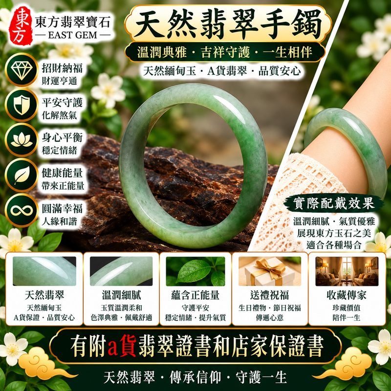 【A貨白底青翡翠手鐲｜天然緬甸玉翡翠玉鐲、淺綠色圓鐲19、些微透光、白底翠色清新自然、玉質溫潤雅緻、經典圓鐲、平安圓滿、吉祥納福】天然白底青翡翠玉鐲手鐲，淺綠色天然翠色與清雅玉底相互映襯，白綠色澤柔和自然、清新秀雅，玉質溫潤並帶些微透光感，展現天然緬甸翡翠含蓄柔美、簡約古典且耐看的東方玉石美感，經典圓鐲線條圓潤流暢，寓意平安圓滿、吉祥納福、順遂如意、幸福美滿、福氣相伴、福運綿延，適合日常佩戴、自用珍藏及祝福送禮；圓鐲19，WG056，可客製化訂做各種緬甸玉手鐲、翡翠玉鐲，附A貨翡翠雙證書2