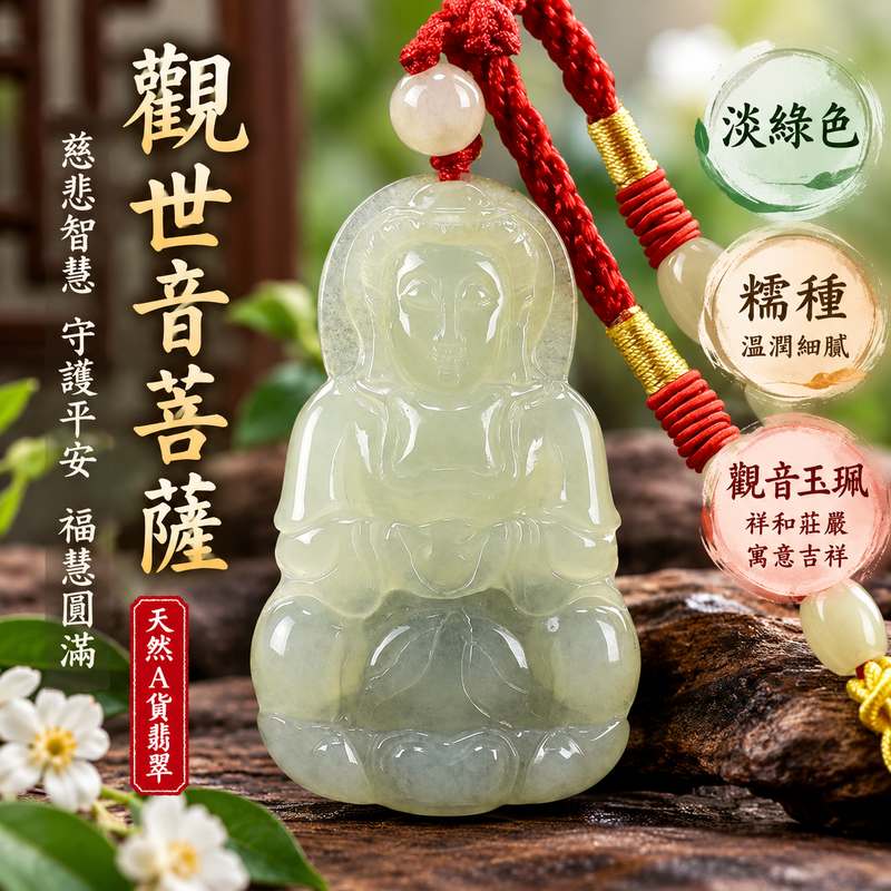 淡綠色糯種觀音觀世音菩薩翡翠玉珮 I 慈悲智慧守護平安吉祥福慧圓滿溫潤淡雅玉質 GY1066 土木五行傳統玉文化祥和祝福 I 緬甸A貨翡翠觀世音菩薩玉墜項鍊附雙證書 I 男女皆宜日常佩戴收藏送禮祈福紀念珍藏傳承 I 客製化訂做各式翡翠觀音吊墜玉珮項鍊東方翡翠寶石品質保證1 淡綠色糯種觀音觀世音菩薩翡翠玉珮 I 慈悲智慧守護平安吉祥福慧圓滿溫潤淡雅玉質 GY1066 土木五行傳統玉文化祥和祝福 I 緬甸A貨翡翠觀世音菩薩玉墜項鍊附雙證書 I 男女皆宜日常佩戴收藏送禮祈福紀念珍藏傳承 I 客製化訂做各式翡翠觀音吊墜玉珮項鍊東方翡翠寶石品質保證1