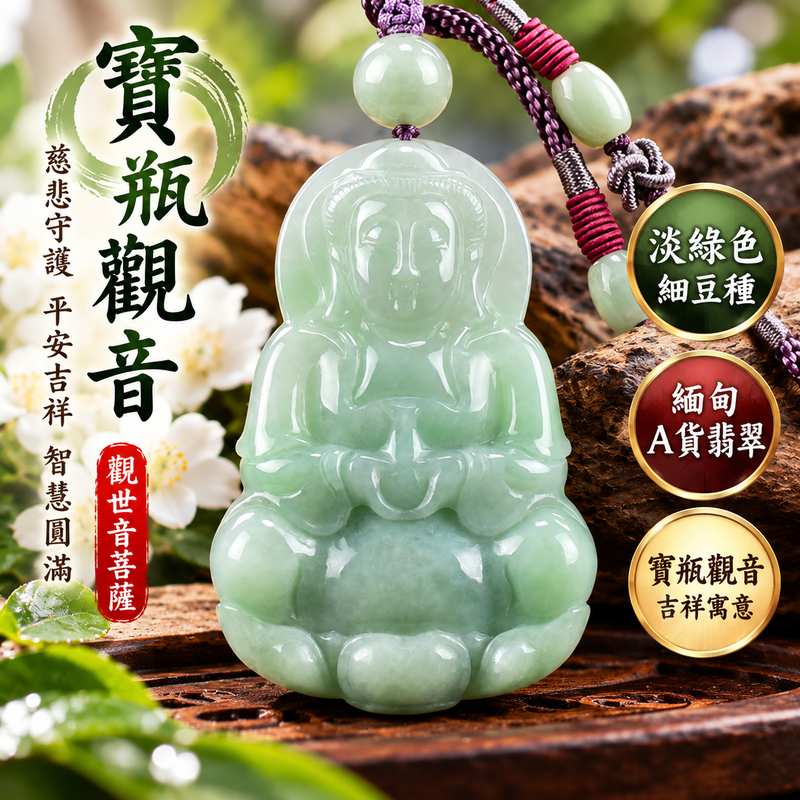 淡綠色細豆種寶瓶觀音觀世音菩薩玉珮 I 慈悲守護平安吉祥智慧圓滿寶瓶觀音雕刻 GY1003 福慧祥和木土五行文化寓意 I 緬甸A貨翡翠觀世音菩薩玉珮附雙證書 I 淡雅綠色細豆種翡翠質感溫潤端莊適合日常佩戴收藏送禮 I 傳統玉文化平安祝福觀音項鍊玉墜客製化訂做男女皆宜安心珍藏傳承1 淡綠色細豆種寶瓶觀音觀世音菩薩玉珮 I 慈悲守護平安吉祥智慧圓滿寶瓶觀音雕刻 GY1003 福慧祥和木土五行文化寓意 I 緬甸A貨翡翠觀世音菩薩玉珮附雙證書 I 淡雅綠色細豆種翡翠質感溫潤端莊適合日常佩戴收藏送禮 I 傳統玉文化平安祝福觀音項鍊玉墜客製化訂做男女皆宜安心珍藏傳承1