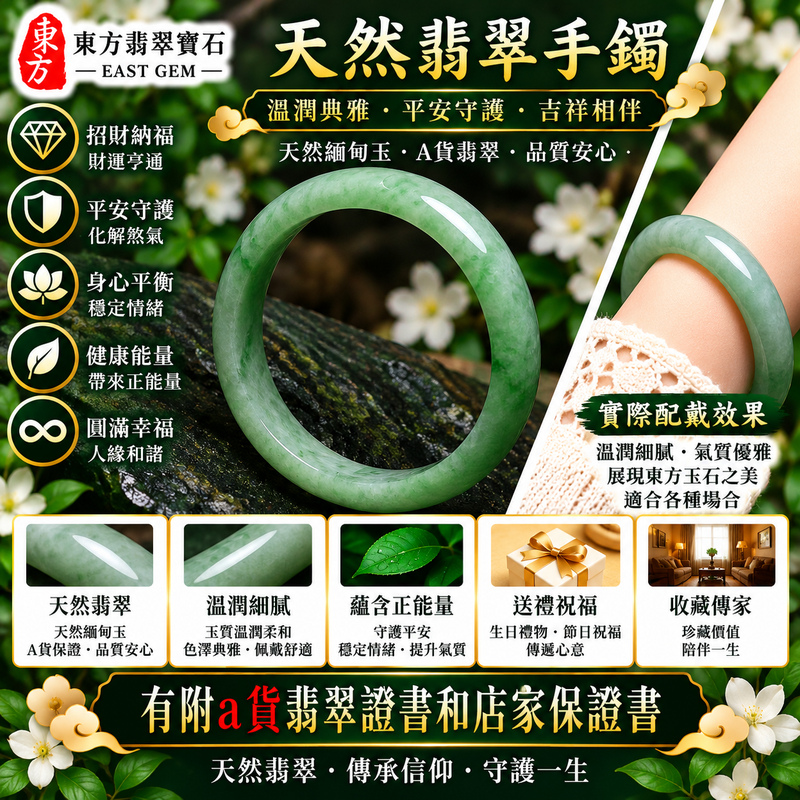 【A貨白底青翡翠手鐲|天然緬甸玉翡翠玉鐲、淺綠色圓鐲17.5、些微透光、清雅白底與淡雅翠色自然交融、玉質溫潤柔美、平安圓滿、吉祥順遂、招福納祥】天然白底青翡翠玉鐲手鐲,以清雅天然玉底襯托淺綠色翠色,白綠相映、色調柔和清新,玉質溫潤自然並帶些微透光感,呈現天然緬甸白底青翡翠簡約秀麗、含蓄柔和、古典耐看的東方玉石之美,圓鐲造型圓潤流暢、經典大方,具有平安圓滿、吉祥順遂、招福納祥、幸福美滿、福氣相伴、福運綿延等傳統美好寓意,適合日常佩戴、自用收藏與祝福送禮;圓鐲17.5,WG053,可客製化訂做各種緬甸玉手鐲、翡翠玉鐲,附A貨翡翠雙證書2 【A貨白底青翡翠手鐲|天然緬甸玉翡翠玉鐲、淺綠色圓鐲17.5、些微透光、清雅白底與淡雅翠色自然交融、玉質溫潤柔美、平安圓滿、吉祥順遂、招福納祥】天然白底青翡翠玉鐲手鐲,以清雅天然玉底襯托淺綠色翠色,白綠相映、色調柔和清新,玉質溫潤自然並帶些微透光感,呈現天然緬甸白底青翡翠簡約秀麗、含蓄柔和、古典耐看的東方玉石之美,圓鐲造型圓潤流暢、經典大方,具有平安圓滿、吉祥順遂、招福納祥、幸福美滿、福氣相伴、福運綿延等傳統美好寓意,適合日常佩戴、自用收藏與祝福送禮;圓鐲17.5,WG053,可客製化訂做各種緬甸玉手鐲、翡翠玉鐲,附A貨翡翠雙證書2