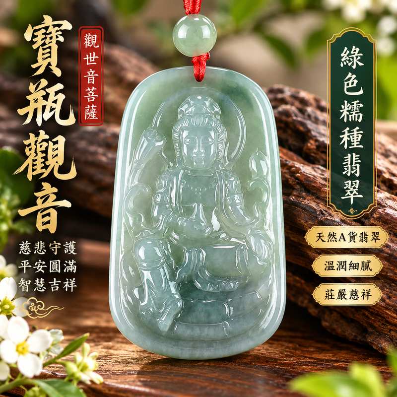 綠色糯種寶瓶觀音觀世音菩薩玉珮 I 慈悲守護平安圓滿吉祥寓意翡翠玉墜 GY1012 I 緬甸A貨翡翠寶瓶觀音玉珮 I 綠色糯種溫潤玉質日常佩戴祈願祝福收藏送禮皆宜 I 觀世音菩薩慈悲智慧守護象徵附雙證書新北門市商品1 綠色糯種寶瓶觀音觀世音菩薩玉珮 I 慈悲守護平安圓滿吉祥寓意翡翠玉墜 GY1012 I 緬甸A貨翡翠寶瓶觀音玉珮 I 綠色糯種溫潤玉質日常佩戴祈願祝福收藏送禮皆宜 I 觀世音菩薩慈悲智慧守護象徵附雙證書新北門市商品1