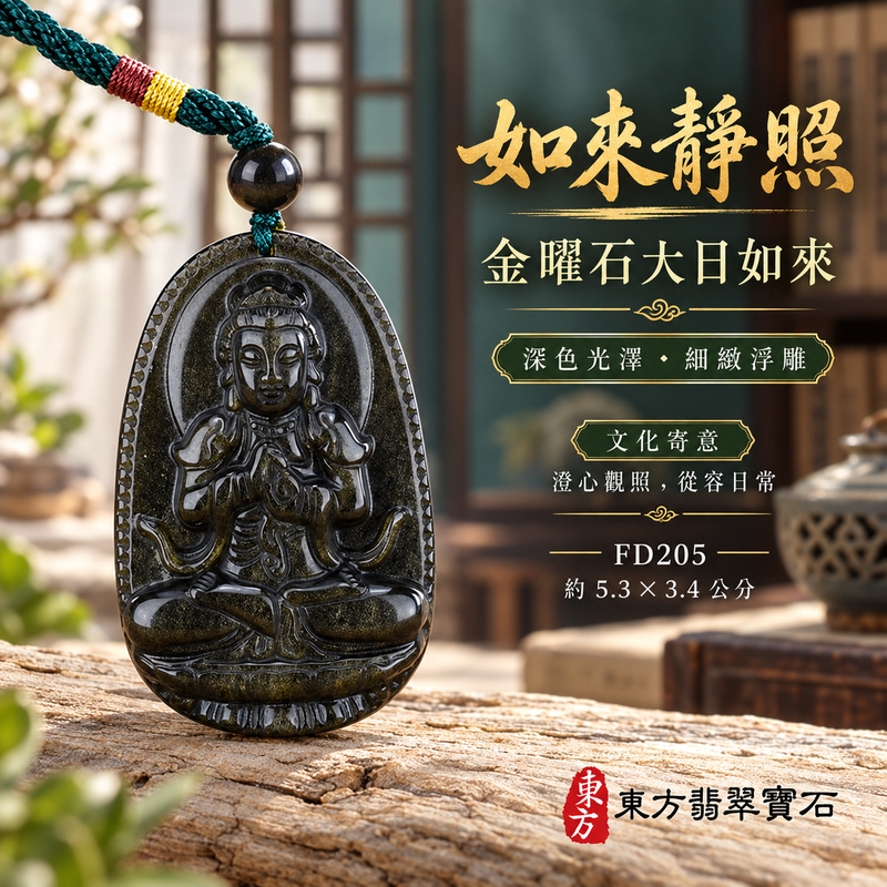 金曜石大日如來項鍊玉珮｜光明遍照・智慧開展・正念精進・平安守護｜金曜石大日如來｜大日如來｜大日如來玉珮・大日如來玉墜・大日如來吊墜・大日如來項鍊｜FD205｜男女玉石項鍊・送禮收藏｜客製化訂做大日如來玉珮、大日如來玉墜、大日如來吊墜、大日如來項鍊｜附東方翡翠寶石保證卡・東方翡翠寶石