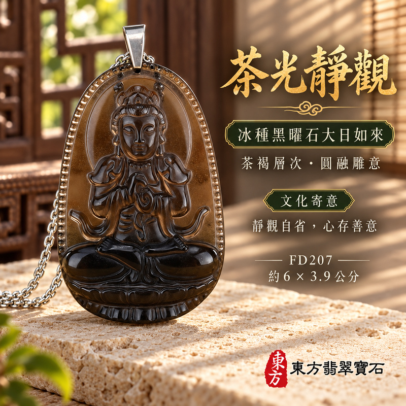 已售出可訂做｜黑曜石大日如來項鍊玉珮｜光明遍照・智慧開展・正念精進・平安守護｜冰種黑曜石大日如來｜大日如來｜大日如來玉珮・大日如來玉墜・大日如來吊墜・大日如來項鍊｜FD207｜男女玉石項鍊・送禮收藏｜客製化訂做大日如來玉珮、大日如來玉墜、大日如來吊墜、大日如來項鍊｜附東方翡翠寶石保證卡・東方翡翠寶石