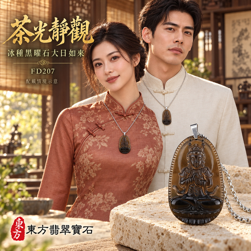 已售出可訂做｜黑曜石大日如來項鍊玉珮｜光明遍照・智慧開展・正念精進・平安守護｜冰種黑曜石大日如來｜大日如來｜大日如來玉珮・大日如來玉墜・大日如來吊墜・大日如來項鍊｜FD207｜男女玉石項鍊・送禮收藏｜客製化訂做大日如來玉珮、大日如來玉墜、大日如來吊墜、大日如來項鍊｜附東方翡翠寶石保證卡・東方翡翠寶石