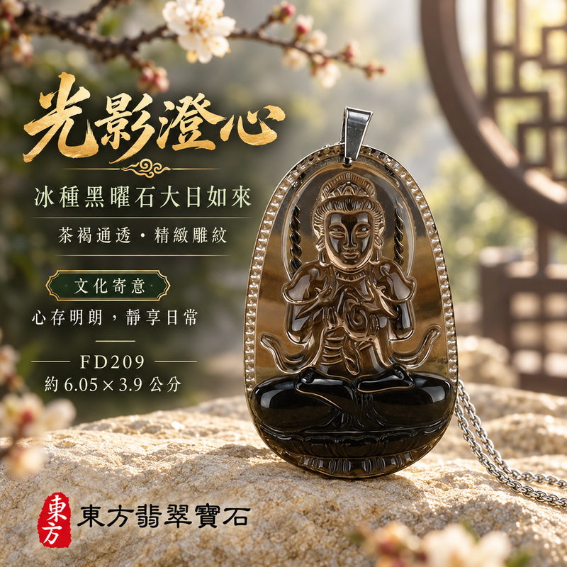 已售出可訂做｜黑曜石大日如來項鍊玉珮｜光明遍照・智慧開展・正念精進・平安守護｜冰種黑曜石大日如來｜大日如來｜大日如來玉珮・大日如來玉墜・大日如來吊墜・大日如來項鍊｜FD209｜男女玉石項鍊・送禮收藏｜客製化訂做大日如來玉珮、大日如來玉墜、大日如來吊墜、大日如來項鍊｜附東方翡翠寶石保證卡・東方翡翠寶石