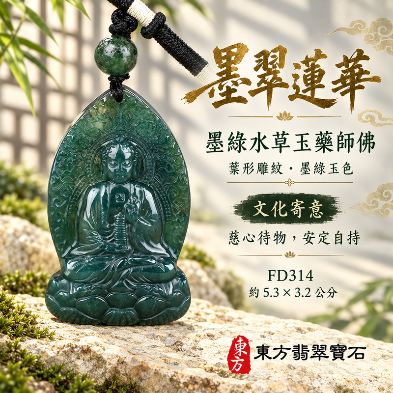 水草玉藥師佛項鍊玉珮|光明安定・慈悲關懷・善願精進・平安吉祥|墨綠水草玉藥師佛|藥師如來|藥師佛玉珮・藥師佛玉墜・藥師佛吊墜・藥師佛項鍊|FD314|男女玉石項鍊・送禮收藏|客製化訂做藥師佛玉珮、藥師佛玉墜、藥師佛吊墜、藥師佛項鍊|附東方翡翠寶石保證卡・東方翡翠寶石 水草玉藥師佛項鍊玉珮|光明安定・慈悲關懷・善願精進・平安吉祥|墨綠水草玉藥師佛|藥師如來|藥師佛玉珮・藥師佛玉墜・藥師佛吊墜・藥師佛項鍊|FD314|男女玉石項鍊・送禮收藏|客製化訂做藥師佛玉珮、藥師佛玉墜、藥師佛吊墜、藥師佛項鍊|附東方翡翠寶石保證卡・東方翡翠寶石