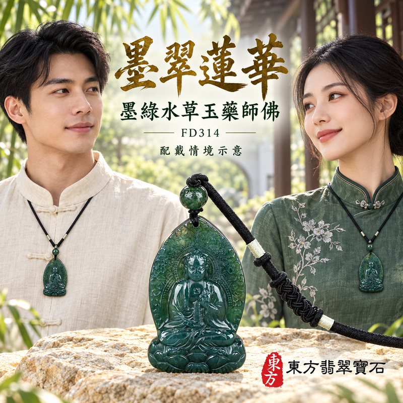 水草玉藥師佛項鍊玉珮|光明安定・慈悲關懷・善願精進・平安吉祥|墨綠水草玉藥師佛|藥師如來|藥師佛玉珮・藥師佛玉墜・藥師佛吊墜・藥師佛項鍊|FD314|男女玉石項鍊・送禮收藏|客製化訂做藥師佛玉珮、藥師佛玉墜、藥師佛吊墜、藥師佛項鍊|附東方翡翠寶石保證卡・東方翡翠寶石 水草玉藥師佛項鍊玉珮|光明安定・慈悲關懷・善願精進・平安吉祥|墨綠水草玉藥師佛|藥師如來|藥師佛玉珮・藥師佛玉墜・藥師佛吊墜・藥師佛項鍊|FD314|男女玉石項鍊・送禮收藏|客製化訂做藥師佛玉珮、藥師佛玉墜、藥師佛吊墜、藥師佛項鍊|附東方翡翠寶石保證卡・東方翡翠寶石