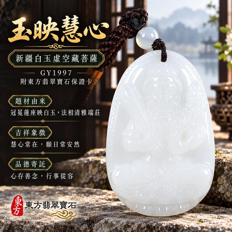 新疆白玉虛空藏菩薩項鍊玉珮|智慧廣大・福德圓滿・勤學精進・安定守護|新疆白玉虛空藏菩薩項鍊玉珮(虛空藏菩薩:虛空藏菩薩牌新疆白玉虛空藏菩薩玉珮、新疆|虛空藏菩薩|虛空藏菩薩玉珮・虛空藏菩薩玉墜・虛空藏菩薩吊墜・虛空藏菩薩項鍊|GY1997|男女玉石項鍊・送禮收藏|客製化訂做虛空藏菩薩玉珮、虛空藏菩薩玉墜、虛空藏菩薩吊墜、虛空藏菩薩項鍊|附東方翡翠寶石保證卡・東方翡翠寶石 新疆白玉虛空藏菩薩項鍊玉珮|智慧廣大・福德圓滿・勤學精進・安定守護|新疆白玉虛空藏菩薩項鍊玉珮(虛空藏菩薩:虛空藏菩薩牌新疆白玉虛空藏菩薩玉珮、新疆|虛空藏菩薩|虛空藏菩薩玉珮・虛空藏菩薩玉墜・虛空藏菩薩吊墜・虛空藏菩薩項鍊|GY1997|男女玉石項鍊・送禮收藏|客製化訂做虛空藏菩薩玉珮、虛空藏菩薩玉墜、虛空藏菩薩吊墜、虛空藏菩薩項鍊|附東方翡翠寶石保證卡・東方翡翠寶石