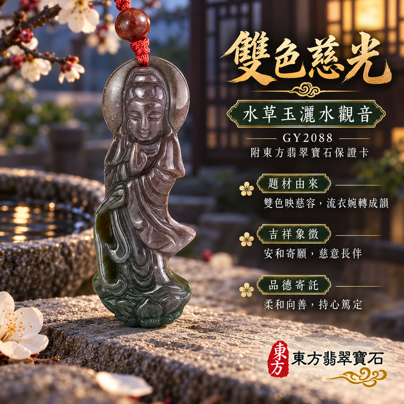 水草玉觀音項鍊玉珮|慈悲護念・平安吉祥・智慧安定・善願相隨|水草玉觀音|觀世音菩薩、灑水觀音|觀音玉珮・觀音玉墜・觀音吊墜・觀音項鍊|GY2088|男女玉石項鍊・送禮收藏|客製化訂做觀音玉珮、觀音玉墜、觀音吊墜、觀音項鍊|附東方翡翠寶石保證卡・東方翡翠寶石 水草玉觀音項鍊玉珮|慈悲護念・平安吉祥・智慧安定・善願相隨|水草玉觀音|觀世音菩薩、灑水觀音|觀音玉珮・觀音玉墜・觀音吊墜・觀音項鍊|GY2088|男女玉石項鍊・送禮收藏|客製化訂做觀音玉珮、觀音玉墜、觀音吊墜、觀音項鍊|附東方翡翠寶石保證卡・東方翡翠寶石