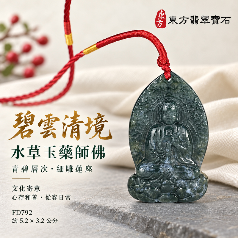 水草玉藥師佛項鍊玉珮|光明安定・慈悲關懷・善願精進・平安吉祥|水草玉藥師佛|藥師如來|藥師佛玉珮・藥師佛玉墜・藥師佛吊墜・藥師佛項鍊|FD792|男女玉石項鍊・送禮收藏|客製化訂做藥師佛玉珮、藥師佛玉墜、藥師佛吊墜、藥師佛項鍊|附東方翡翠寶石保證卡・東方翡翠寶石 水草玉藥師佛項鍊玉珮|光明安定・慈悲關懷・善願精進・平安吉祥|水草玉藥師佛|藥師如來|藥師佛玉珮・藥師佛玉墜・藥師佛吊墜・藥師佛項鍊|FD792|男女玉石項鍊・送禮收藏|客製化訂做藥師佛玉珮、藥師佛玉墜、藥師佛吊墜、藥師佛項鍊|附東方翡翠寶石保證卡・東方翡翠寶石