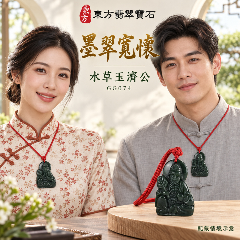 水草玉濟公項鍊玉珮|扶危濟困・自在豁達・慈悲行善・吉祥相隨|水草玉濟公|濟公|濟公玉珮・濟公玉墜・濟公吊墜・濟公項鍊|GG074|男女玉石項鍊・送禮收藏|客製化訂做濟公玉珮、濟公玉墜、濟公吊墜、濟公項鍊|附東方翡翠寶石保證卡・東方翡翠寶石 水草玉濟公項鍊玉珮|扶危濟困・自在豁達・慈悲行善・吉祥相隨|水草玉濟公|濟公|濟公玉珮・濟公玉墜・濟公吊墜・濟公項鍊|GG074|男女玉石項鍊・送禮收藏|客製化訂做濟公玉珮、濟公玉墜、濟公吊墜、濟公項鍊|附東方翡翠寶石保證卡・東方翡翠寶石