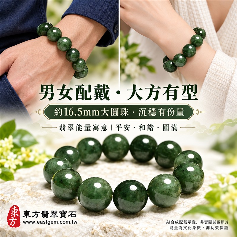油青種翡翠手鍊、油青種緬甸玉手鍊|深綠色翡翠圓珠、珠徑約16.5mm大珠款、圓潤飽滿、深淺綠意交織、自然玉石紋理、油潤光澤、沉穩大器|簡約珠串、渾厚雅緻、鮮明份量感|平安和諧、圓滿順心、福氣相伴、長久安好吉祥寓意|男女日常配戴、質感穿搭、生日紀念送禮、自戴珍藏|客製化翡翠手鍊、翡翠手珠、翡翠珠串、翡翠珠子、緬甸玉手鍊、緬甸玉珠串、緬甸玉珠子與緬甸玉手珠搭配設計|附A貨翡翠雙證書|東方翡翠寶石|OOG003-2 油青種翡翠手鍊、油青種緬甸玉手鍊|深綠色翡翠圓珠、珠徑約16.5mm大珠款、圓潤飽滿、深淺綠意交織、自然玉石紋理、油潤光澤、沉穩大器|簡約珠串、渾厚雅緻、鮮明份量感|平安和諧、圓滿順心、福氣相伴、長久安好吉祥寓意|男女日常配戴、質感穿搭、生日紀念送禮、自戴珍藏|客製化翡翠手鍊、翡翠手珠、翡翠珠串、翡翠珠子、緬甸玉手鍊、緬甸玉珠串、緬甸玉珠子與緬甸玉手珠搭配設計|附A貨翡翠雙證書|東方翡翠寶石|OOG003-2