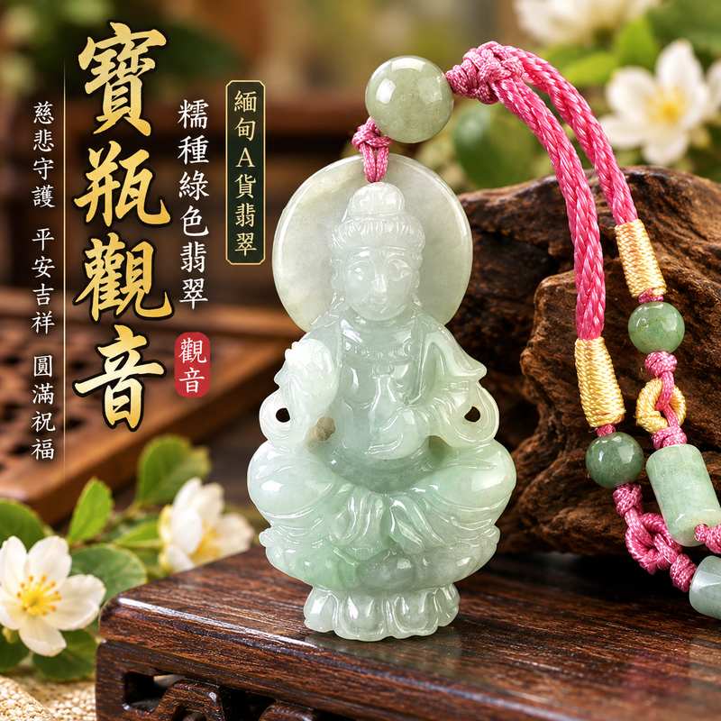 糯種綠色寶瓶觀世音菩薩翡翠玉珮 I 寶瓶觀音慈悲守護平安吉祥圓滿祝福玉墜 I 緬甸A貨翡翠觀世音菩薩玉珮 GY1560 I 綠色糯種溫潤玉質傳統玉文化祈福佩飾 I 木土五行日常佩戴送禮收藏祝福之選 I 寶瓶觀音慈悲智慧祥和護佑文化象徵 I 天然翡翠玉石雕刻客製化訂做 I 附雙證書1 糯種綠色寶瓶觀世音菩薩翡翠玉珮 I 寶瓶觀音慈悲守護平安吉祥圓滿祝福玉墜 I 緬甸A貨翡翠觀世音菩薩玉珮 GY1560 I 綠色糯種溫潤玉質傳統玉文化祈福佩飾 I 木土五行日常佩戴送禮收藏祝福之選 I 寶瓶觀音慈悲智慧祥和護佑文化象徵 I 天然翡翠玉石雕刻客製化訂做 I 附雙證書1