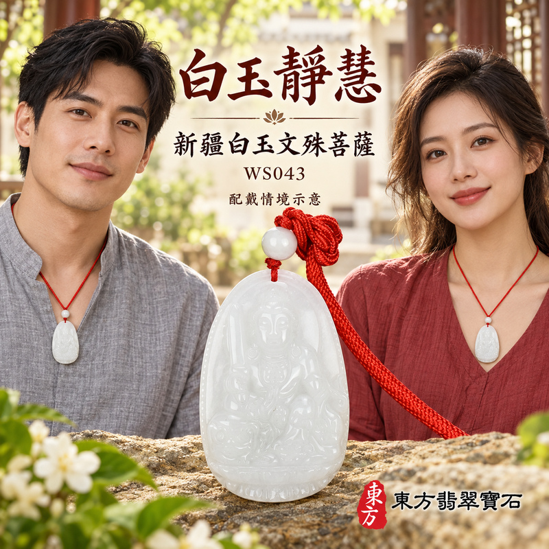 新疆白玉文殊菩薩項鍊玉珮|智慧圓明・明辨通達・學業精進・前程順遂|新疆白玉文殊菩薩|文殊菩薩|文殊菩薩玉珮・文殊菩薩玉墜・文殊菩薩吊墜・文殊菩薩項鍊|WS043|男女玉石項鍊・送禮收藏|客製化訂做文殊菩薩玉珮、文殊菩薩玉墜、文殊菩薩吊墜、文殊菩薩項鍊|附東方翡翠寶石保證卡・東方翡翠寶石 新疆白玉文殊菩薩項鍊玉珮|智慧圓明・明辨通達・學業精進・前程順遂|新疆白玉文殊菩薩|文殊菩薩|文殊菩薩玉珮・文殊菩薩玉墜・文殊菩薩吊墜・文殊菩薩項鍊|WS043|男女玉石項鍊・送禮收藏|客製化訂做文殊菩薩玉珮、文殊菩薩玉墜、文殊菩薩吊墜、文殊菩薩項鍊|附東方翡翠寶石保證卡・東方翡翠寶石