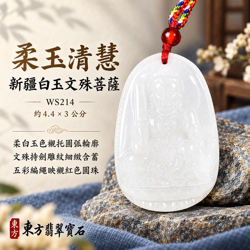 新疆白玉文殊菩薩項鍊玉珮|智慧圓明・明辨通達・學業精進・前程順遂|新疆白玉文殊菩薩|文殊菩薩|文殊菩薩玉珮・文殊菩薩玉墜・文殊菩薩吊墜・文殊菩薩項鍊|WS214|男女玉石項鍊・送禮收藏|客製化訂做文殊菩薩玉珮、文殊菩薩玉墜、文殊菩薩吊墜、文殊菩薩項鍊|附東方翡翠寶石保證卡・東方翡翠寶石 新疆白玉文殊菩薩項鍊玉珮|智慧圓明・明辨通達・學業精進・前程順遂|新疆白玉文殊菩薩|文殊菩薩|文殊菩薩玉珮・文殊菩薩玉墜・文殊菩薩吊墜・文殊菩薩項鍊|WS214|男女玉石項鍊・送禮收藏|客製化訂做文殊菩薩玉珮、文殊菩薩玉墜、文殊菩薩吊墜、文殊菩薩項鍊|附東方翡翠寶石保證卡・東方翡翠寶石