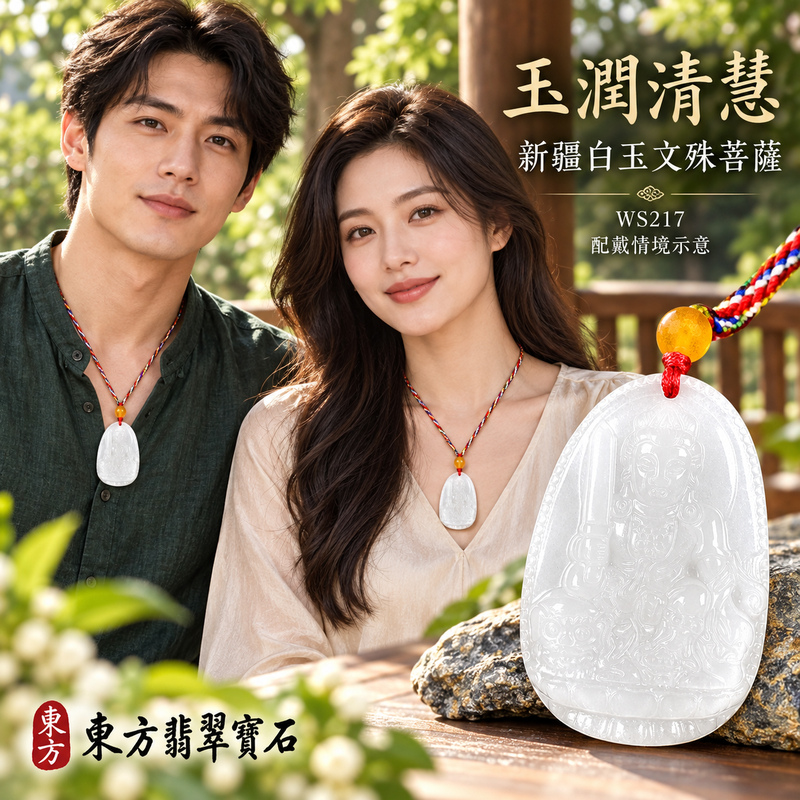 新疆白玉文殊菩薩項鍊玉珮|智慧圓明・明辨通達・學業精進・前程順遂|新疆白玉文殊菩薩|文殊菩薩|文殊菩薩玉珮・文殊菩薩玉墜・文殊菩薩吊墜・文殊菩薩項鍊|WS217|男女玉石項鍊・送禮收藏|客製化訂做文殊菩薩玉珮、文殊菩薩玉墜、文殊菩薩吊墜、文殊菩薩項鍊|附東方翡翠寶石保證卡・東方翡翠寶石 新疆白玉文殊菩薩項鍊玉珮|智慧圓明・明辨通達・學業精進・前程順遂|新疆白玉文殊菩薩|文殊菩薩|文殊菩薩玉珮・文殊菩薩玉墜・文殊菩薩吊墜・文殊菩薩項鍊|WS217|男女玉石項鍊・送禮收藏|客製化訂做文殊菩薩玉珮、文殊菩薩玉墜、文殊菩薩吊墜、文殊菩薩項鍊|附東方翡翠寶石保證卡・東方翡翠寶石
