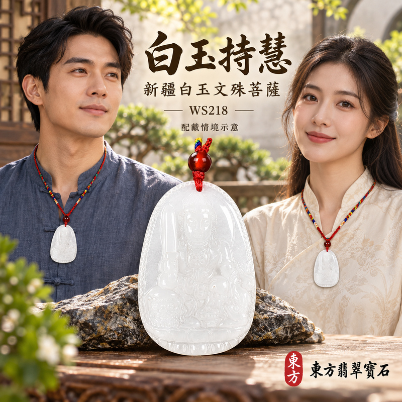 新疆白玉文殊菩薩項鍊玉珮|智慧圓明・明辨通達・學業精進・前程順遂|新疆白玉文殊菩薩|文殊菩薩|文殊菩薩玉珮・文殊菩薩玉墜・文殊菩薩吊墜・文殊菩薩項鍊|WS218|男女玉石項鍊・送禮收藏|客製化訂做文殊菩薩玉珮、文殊菩薩玉墜、文殊菩薩吊墜、文殊菩薩項鍊|附東方翡翠寶石保證卡・東方翡翠寶石 新疆白玉文殊菩薩項鍊玉珮|智慧圓明・明辨通達・學業精進・前程順遂|新疆白玉文殊菩薩|文殊菩薩|文殊菩薩玉珮・文殊菩薩玉墜・文殊菩薩吊墜・文殊菩薩項鍊|WS218|男女玉石項鍊・送禮收藏|客製化訂做文殊菩薩玉珮、文殊菩薩玉墜、文殊菩薩吊墜、文殊菩薩項鍊|附東方翡翠寶石保證卡・東方翡翠寶石