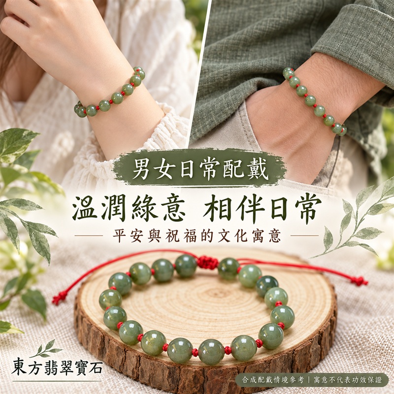 東方翡翠寶石 糯種A貨翡翠手鍊 糯種緬甸玉手珠 淺綠玉色 自然深淺層次 溫潤光澤 圓潤珠串 紅繩相繫 平安納福 圓滿相伴 吉祥富貴寓意 男女日常配戴與送禮 珠徑約7.6mm 20顆珠 OJK055 附A貨翡翠雙證書 客製化設計各種翡翠珠串 翡翠珠子 緬甸玉手鍊 緬甸玉珠串 緬甸玉珠子 緬甸玉手珠-2