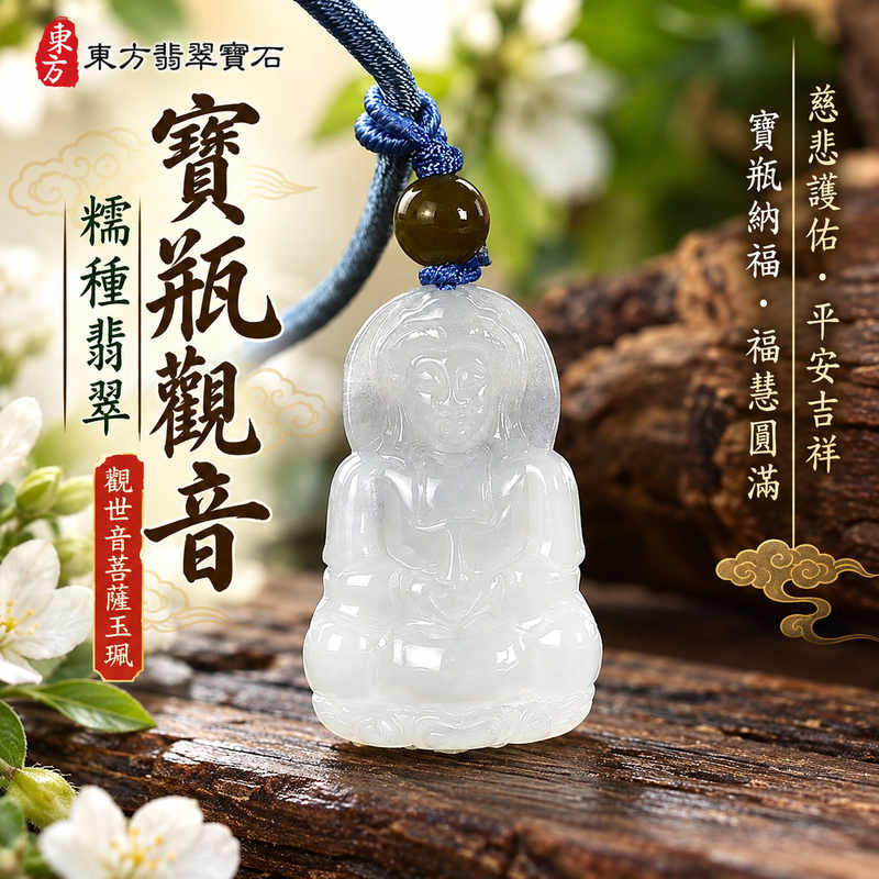 糯種翡翠寶瓶觀音觀世音菩薩玉珮 I 寶瓶象徵甘露慈悲與清淨智慧守護平安吉祥福慧圓滿 I GY1926 緬甸A貨翡翠玉墜 I 糯種玉質溫潤典雅觀音雕刻展現傳統東方玉文化之美 I 附雙證書中國玉石鑑定所與東方翡翠寶石保證書 I 男女皆宜日常佩戴祈願平安適合珍藏祝福贈禮與客製訂做1 糯種翡翠寶瓶觀音觀世音菩薩玉珮 I 寶瓶象徵甘露慈悲與清淨智慧守護平安吉祥福慧圓滿 I GY1926 緬甸A貨翡翠玉墜 I 糯種玉質溫潤典雅觀音雕刻展現傳統東方玉文化之美 I 附雙證書中國玉石鑑定所與東方翡翠寶石保證書 I 男女皆宜日常佩戴祈願平安適合珍藏祝福贈禮與客製訂做1