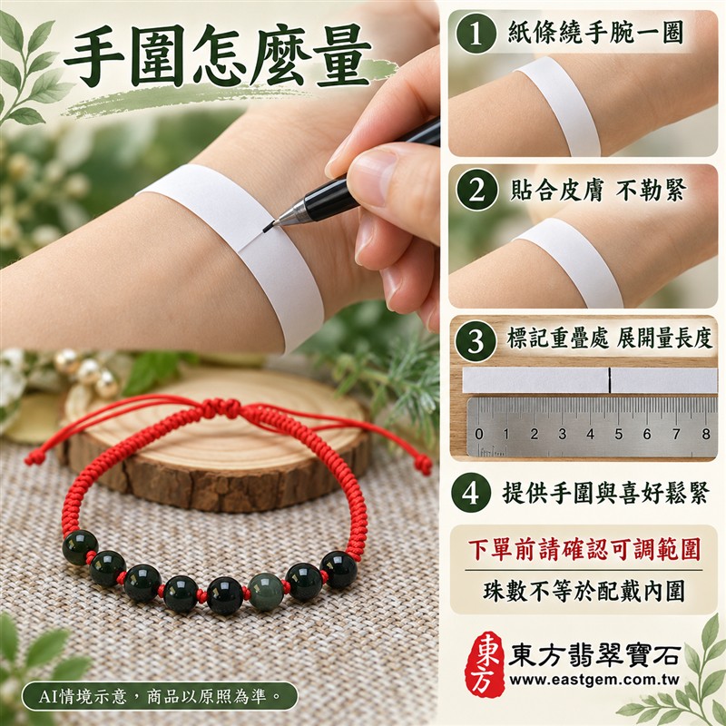 東方翡翠寶石 糯種翡翠紅繩手鍊 綠色緬甸玉手珠 珠徑約6.8mm八顆圓珠 OJK052 深綠玉色溫潤光澤 紅色編繩平安順心圓滿和諧吉祥寓意 男女日常配戴心意送禮 翡翠珠串翡翠珠子緬甸玉手鍊手珠客製化設計 附A貨翡翠雙證書-3