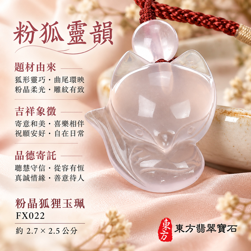 粉晶狐狸項鍊玉珮|靈巧相伴・美好人緣|粉晶狐狸|粉晶狐狸玉珮・粉晶狐狸玉墜・粉晶狐狸吊墜|FX022|日常配戴・送禮收藏|客製化訂做粉晶狐狸項鍊玉珮、玉墜、吊墜|附東方翡翠寶石保證卡|東方翡翠寶石 粉晶狐狸項鍊玉珮|靈巧相伴・美好人緣|粉晶狐狸|粉晶狐狸玉珮・粉晶狐狸玉墜・粉晶狐狸吊墜|FX022|日常配戴・送禮收藏|客製化訂做粉晶狐狸項鍊玉珮、玉墜、吊墜|附東方翡翠寶石保證卡|東方翡翠寶石