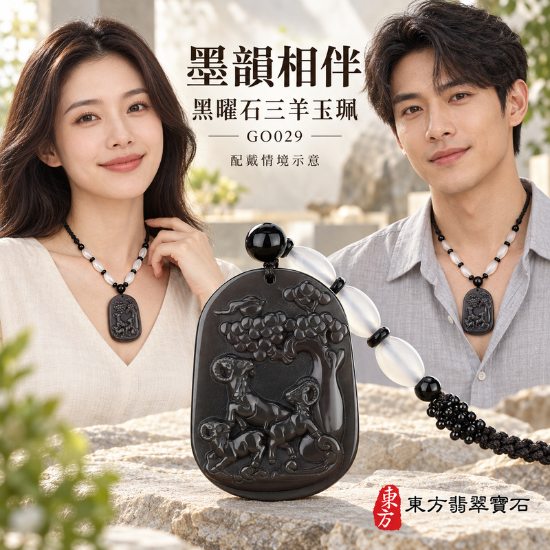 黑曜石羊項鍊玉珮|吉祥納福・和順相伴|炫彩黑曜石羊|黑曜石羊玉珮・黑曜石羊玉墜・黑曜石羊吊墜|GO029|日常配戴・送禮收藏|客製化訂做黑曜石羊項鍊玉珮、玉墜、吊墜|附東方翡翠寶石保證卡|東方翡翠寶石 黑曜石羊項鍊玉珮|吉祥納福・和順相伴|炫彩黑曜石羊|黑曜石羊玉珮・黑曜石羊玉墜・黑曜石羊吊墜|GO029|日常配戴・送禮收藏|客製化訂做黑曜石羊項鍊玉珮、玉墜、吊墜|附東方翡翠寶石保證卡|東方翡翠寶石