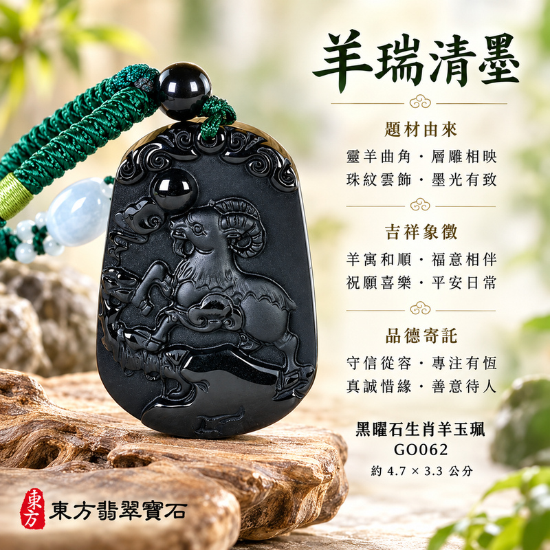 黑曜石羊項鍊玉珮|羊眉吐氣・洋洋如意・吉祥納福・和順相伴|黑曜石羊|黑曜石羊玉珮・黑曜石羊玉墜・黑曜石羊吊墜|GO062|日常配戴・送禮收藏|客製化訂做黑曜石羊項鍊玉珮、玉墜、吊墜|附東方翡翠寶石保證卡|東方翡翠寶石 黑曜石羊項鍊玉珮|羊眉吐氣・洋洋如意・吉祥納福・和順相伴|黑曜石羊|黑曜石羊玉珮・黑曜石羊玉墜・黑曜石羊吊墜|GO062|日常配戴・送禮收藏|客製化訂做黑曜石羊項鍊玉珮、玉墜、吊墜|附東方翡翠寶石保證卡|東方翡翠寶石