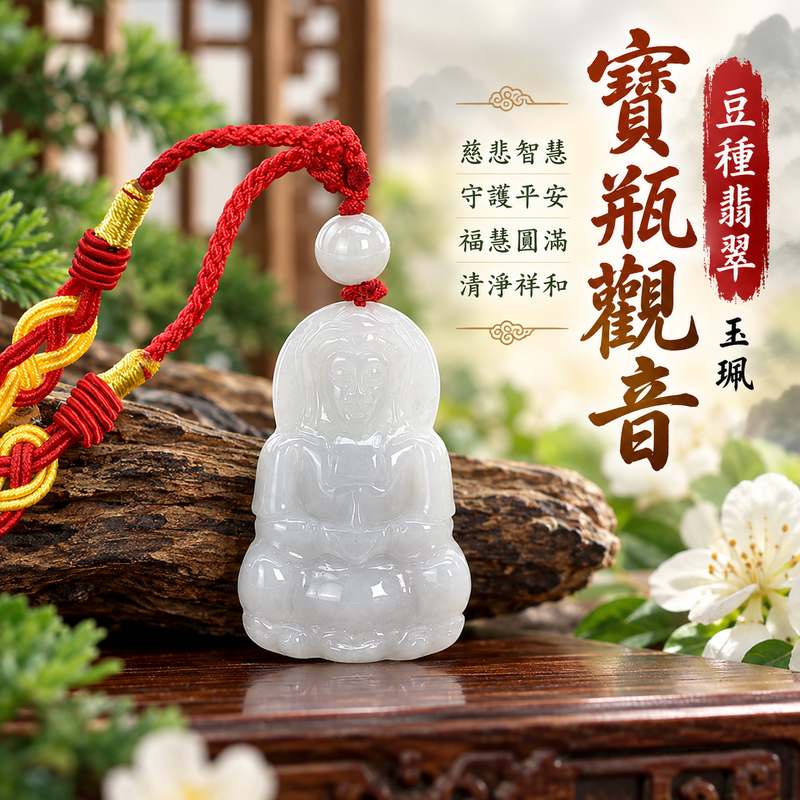 豆種翡翠寶瓶觀音觀世音菩薩玉珮 I 慈悲智慧守護平安吉祥如意寶瓶甘露象徵清淨祥和福慧圓滿 I GY1951緬甸A貨翡翠觀音玉墜附雙證書 I 傳統玉文化祈福祝願溫潤質樸豆種玉質觀音雕刻藝術男女皆宜日常佩戴珍藏送禮 I 寶瓶觀音慈悲濟世護佑安康心境平和善念相伴傳遞真摯祝福與美好心意東方翡翠寶石精選玉珮1 豆種翡翠寶瓶觀音觀世音菩薩玉珮 I 慈悲智慧守護平安吉祥如意寶瓶甘露象徵清淨祥和福慧圓滿 I GY1951緬甸A貨翡翠觀音玉墜附雙證書 I 傳統玉文化祈福祝願溫潤質樸豆種玉質觀音雕刻藝術男女皆宜日常佩戴珍藏送禮 I 寶瓶觀音慈悲濟世護佑安康心境平和善念相伴傳遞真摯祝福與美好心意東方翡翠寶石精選玉珮1