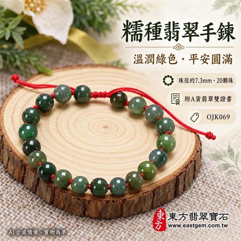 天然A貨糯種翡翠手鍊 糯種緬甸玉手珠 淺綠色翡翠圓珠 溫潤糯感 柔和玉色 紅繩結珠 平安圓滿 福氣相伴 和諧順遂吉祥寓意 珠徑約7.7mm 共20顆珠 男女日常佩戴 清雅百搭 自用送禮 客製化設計翡翠珠串 翡翠珠子 緬甸玉手鍊 緬甸玉珠串 緬甸玉珠子 緬甸玉手珠 附A貨翡翠雙證書 東方翡翠寶石 OJK064-1 天然A貨糯種翡翠手鍊 糯種緬甸玉手珠 淺綠色翡翠圓珠 溫潤糯感 柔和玉色 紅繩結珠 平安圓滿 福氣相伴 和諧順遂吉祥寓意 珠徑約7.7mm 共20顆珠 男女日常佩戴 清雅百搭 自用送禮 客製化設計翡翠珠串 翡翠珠子 緬甸玉手鍊 緬甸玉珠串 緬甸玉珠子 緬甸玉手珠 附A貨翡翠雙證書 東方翡翠寶石 OJK064-1