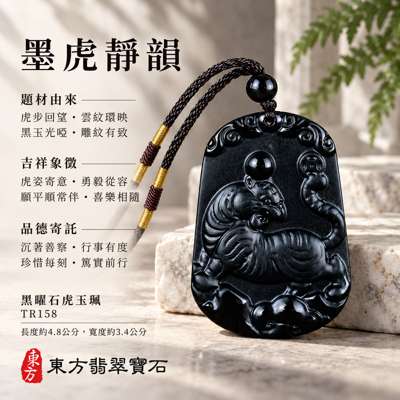 黑曜石虎項鍊玉珮|虎虎生風・虎威吉祥・勇毅守護|黑曜石虎|黑曜石虎玉珮・黑曜石虎玉墜・黑曜石虎吊墜|TR158|日常配戴・送禮收藏|客製化訂做黑曜石虎項鍊玉珮、玉墜、吊墜|附東方翡翠寶石保證書|東方翡翠寶石 黑曜石虎項鍊玉珮|虎虎生風・虎威吉祥・勇毅守護|黑曜石虎|黑曜石虎玉珮・黑曜石虎玉墜・黑曜石虎吊墜|TR158|日常配戴・送禮收藏|客製化訂做黑曜石虎項鍊玉珮、玉墜、吊墜|附東方翡翠寶石保證書|東方翡翠寶石