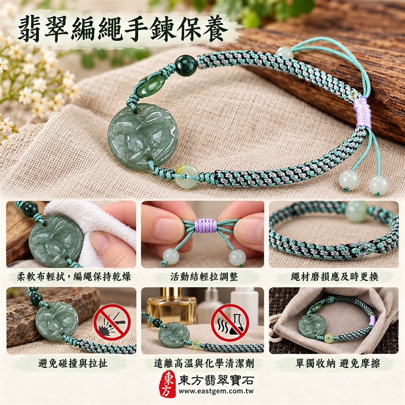 天然A貨翡翠生肖兔玉珮手鍊|緬甸玉兔牌玉墜手鍊|淡綠色糯種翡翠・圓形玉兔浮雕玉牌・玉色柔和溫潤・天然紋理各具特色|玉兔納福、平安吉祥、溫和慧巧,圓形玉牌寓意圓滿和諧,綠色翡翠寄託生機長青與希望成長的祝福|深綠橢圓玉珠與圓珠點綴・綠灰黑多色編繩・紫色活動結可調整鬆緊・玉珠繩尾設計|雅緻清新、男女皆宜|適合生肖兔紀念、生日送禮、親友祝福、日常佩戴、通勤穿搭及個人珍藏|可客製化訂做翡翠兔吊墜、兔玉珮、緬甸玉兔玉墜及生肖兔編繩手鍊|附A貨翡翠雙證書|東方翡翠寶石|ORB001-5 天然A貨翡翠生肖兔玉珮手鍊|緬甸玉兔牌玉墜手鍊|淡綠色糯種翡翠・圓形玉兔浮雕玉牌・玉色柔和溫潤・天然紋理各具特色|玉兔納福、平安吉祥、溫和慧巧,圓形玉牌寓意圓滿和諧,綠色翡翠寄託生機長青與希望成長的祝福|深綠橢圓玉珠與圓珠點綴・綠灰黑多色編繩・紫色活動結可調整鬆緊・玉珠繩尾設計|雅緻清新、男女皆宜|適合生肖兔紀念、生日送禮、親友祝福、日常佩戴、通勤穿搭及個人珍藏|可客製化訂做翡翠兔吊墜、兔玉珮、緬甸玉兔玉墜及生肖兔編繩手鍊|附A貨翡翠雙證書|東方翡翠寶石|ORB001-5