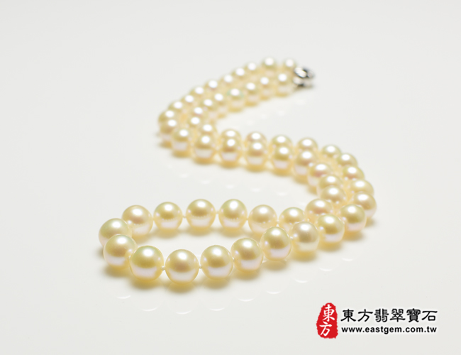 白珍珠項鍊(白珍珠珠子，珠徑約0.8mm，MWB021) 客製化設計各種白珍珠珠串、白珍珠珠子、白珍珠項鍊、白珍珠手珠。★附東方翡翠寶石保證卡